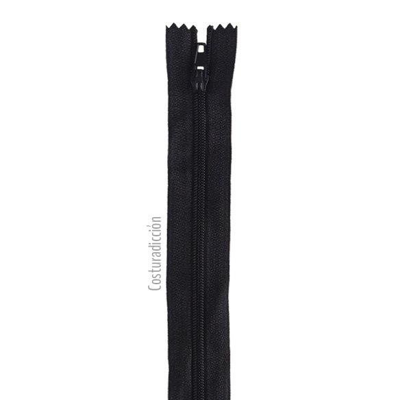 Imagen del producto: Cremallera negra de 45 cm