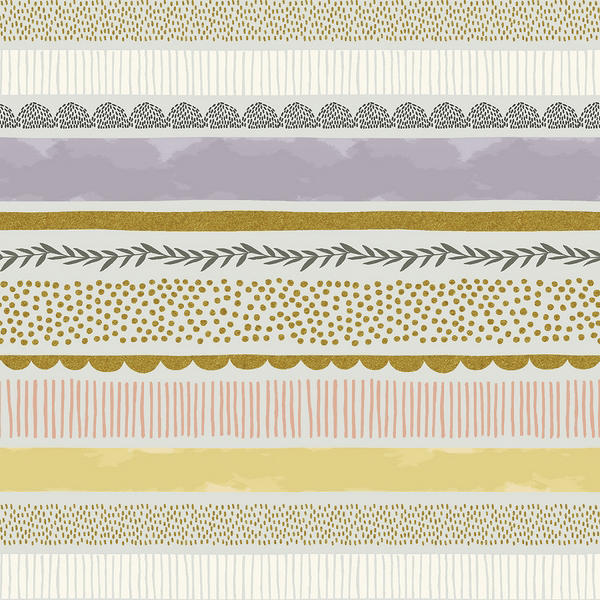 Imagen del producto: Tela "Summer in the Cotswolds - Bumble Bee - Mist" con metalizado dorado, algodón - medio metro