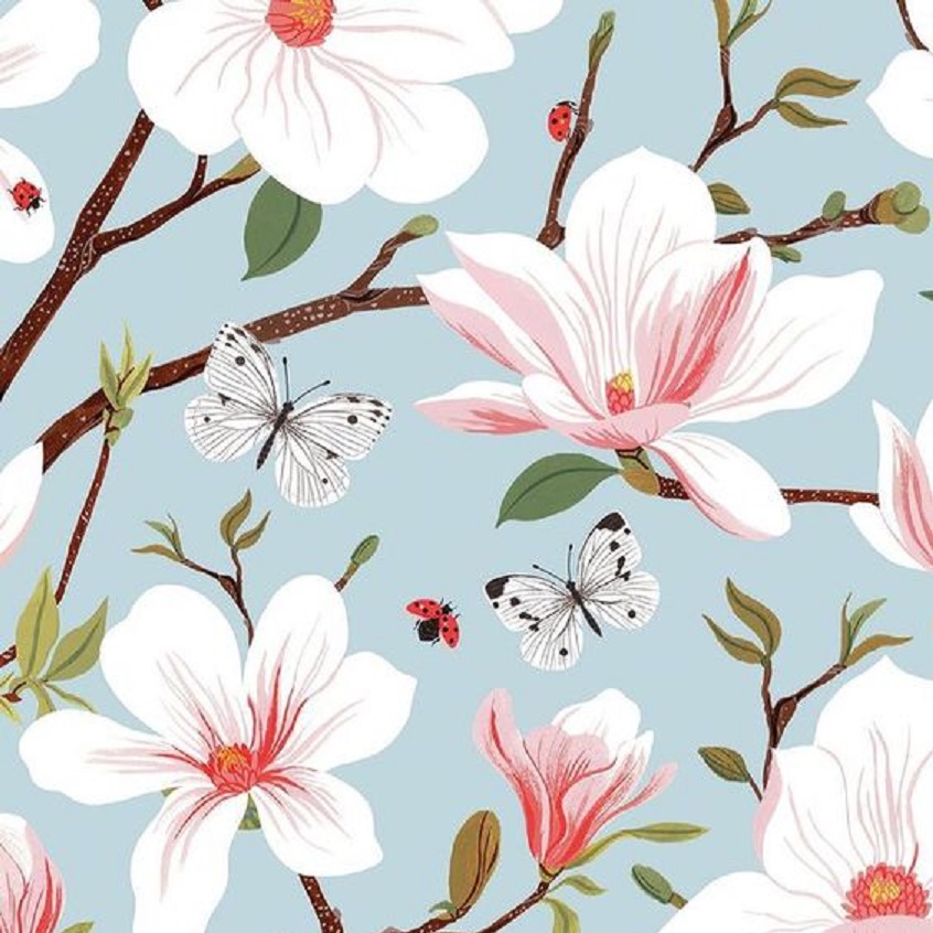 Imagen del producto: Tela Birch Fabrics "Magnolia", algodón - medio metro